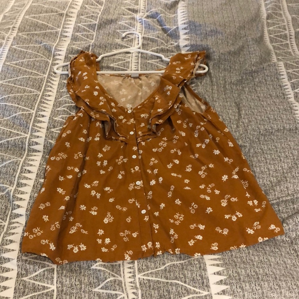 Mustard floral top